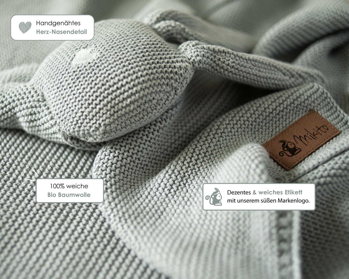 Baby Strickdecke | Hase