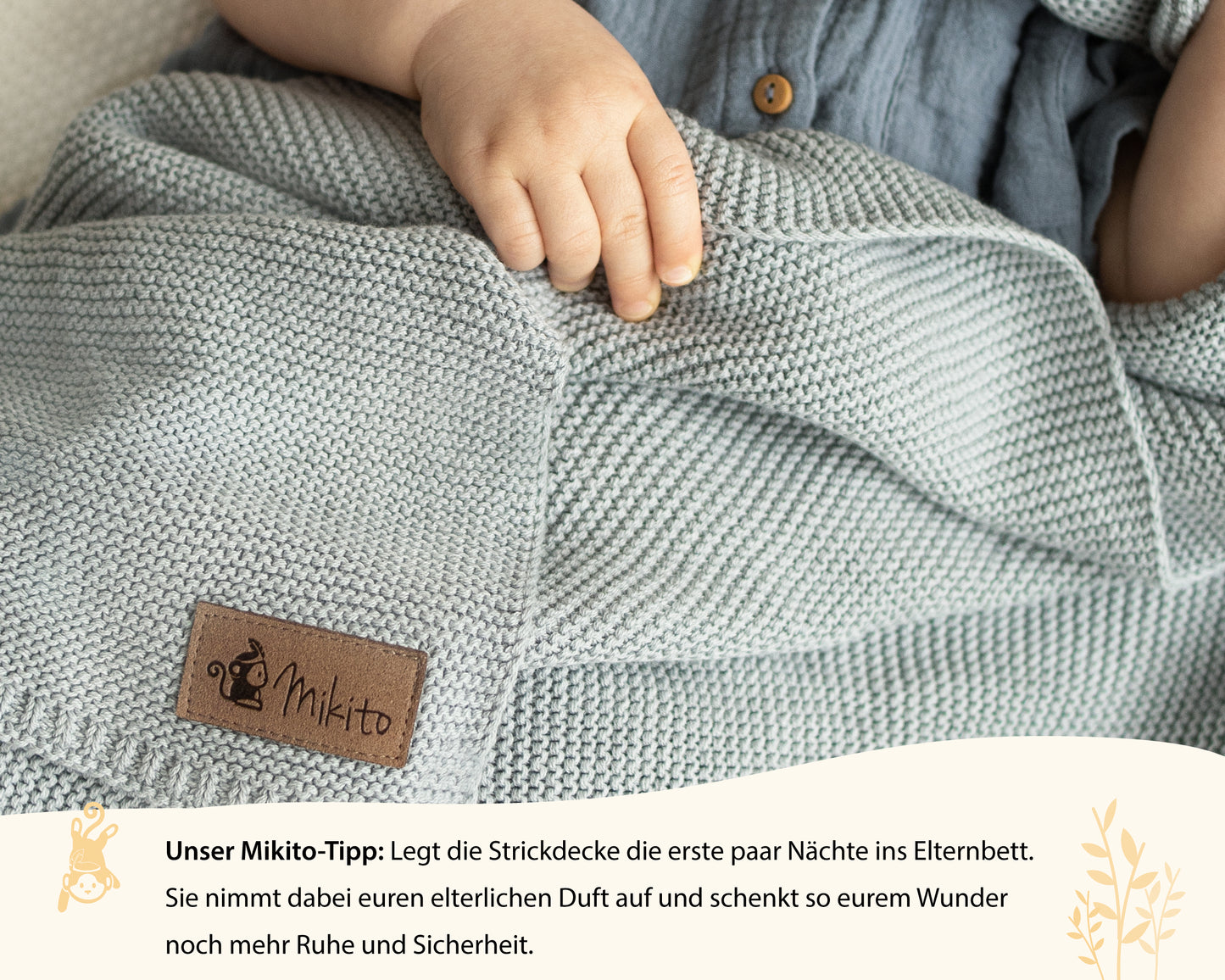 Baby Strickdecke | Hase
