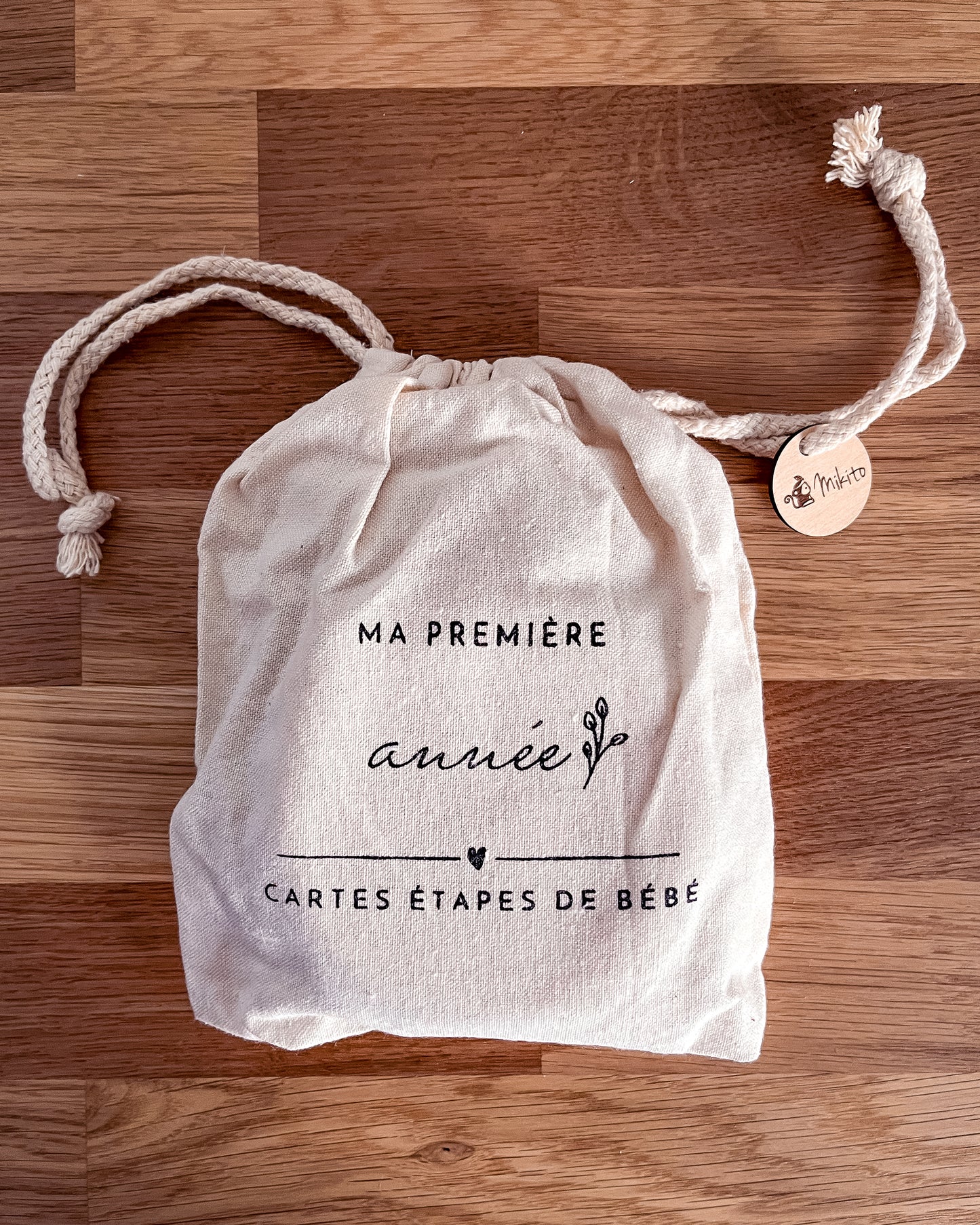 Cartes Étapes Bébé en Bois | French