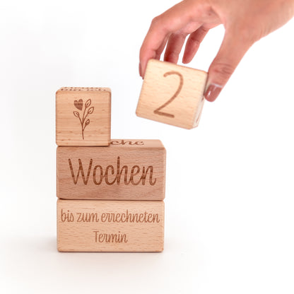 Mikito Baby Milestone Blocks: 6-Piece Set for Pregnancy and Baby Years