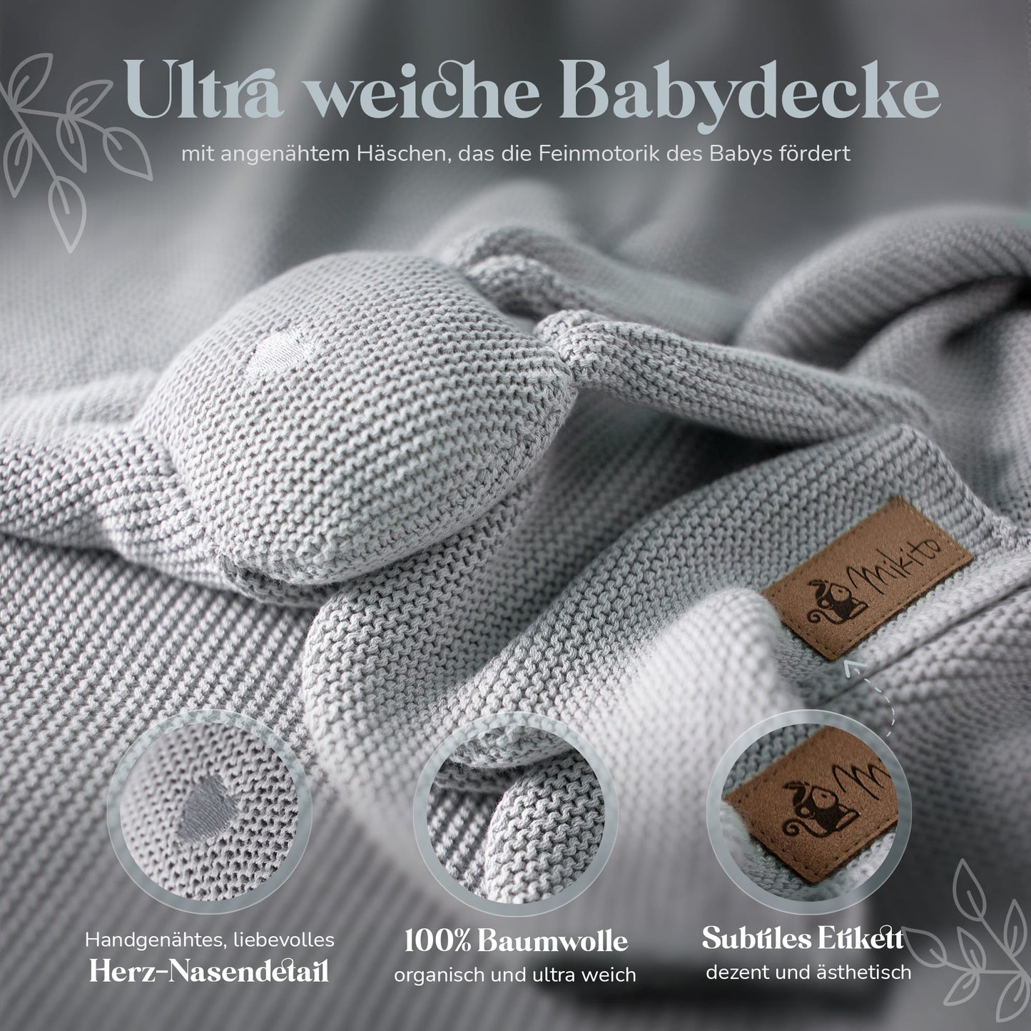 Baby Strickdecke | Hase