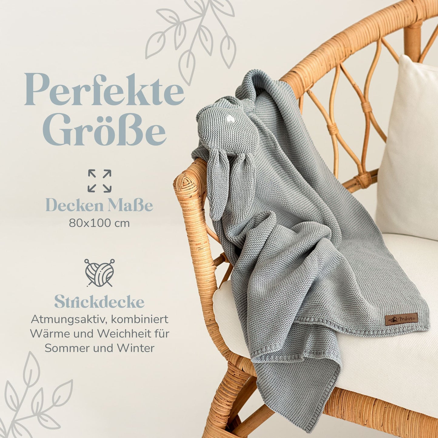 Baby Strickdecke | Hase