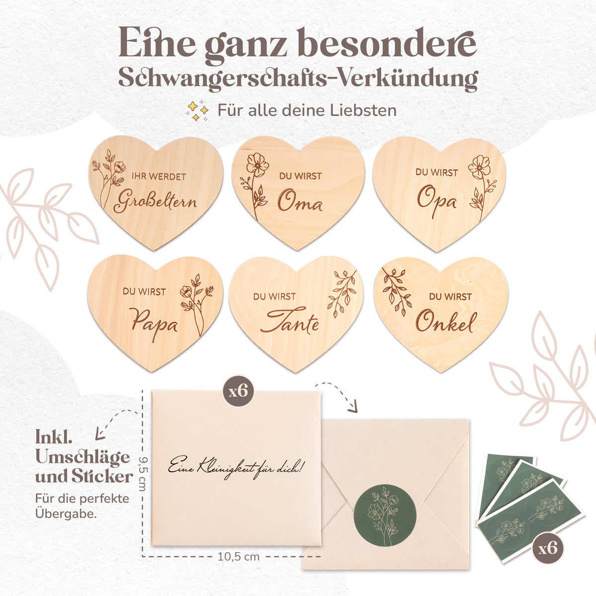 Hallo Papa! Schwangerschaft Verkünden Mit Holzaufsteller Für Schwangerschaftstest - Personalisierbare Gravur Überraschung Baby Daddy To Be
