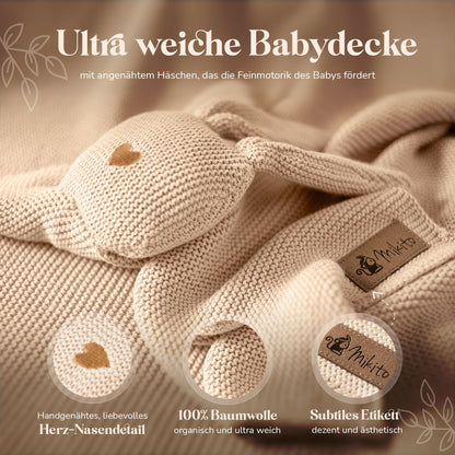 Baby Strickdecke | Hase