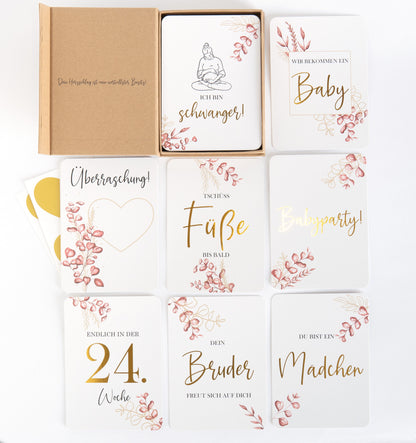 Pregnancy Milestone Cards | with Gold Accents