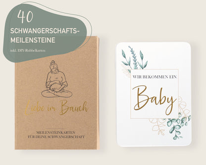 Pregnancy Milestone Cards | with Gold Accents