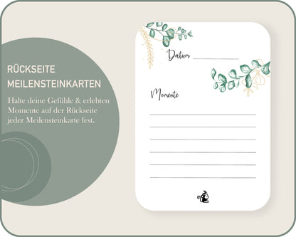 Pregnancy Milestone Cards | with Gold Accents