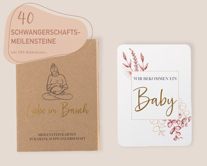 Pregnancy Milestone Cards | with Gold Accents