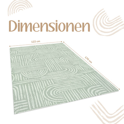 Großzügige 170 x 122 cm Spielmatte Baby in Salbeigrün mit 16 Puzzleteilen – ideal für Wohn- und Kinderzimmer