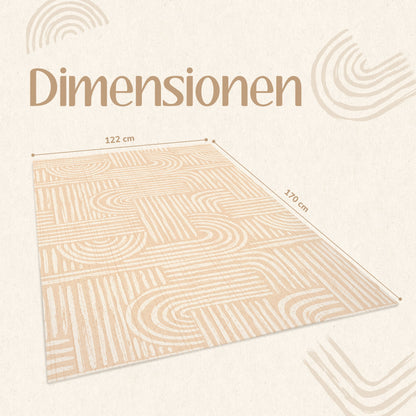 Großzügige Babymatte in Warm Beige mit 170 x 122 cm und 16 Puzzleteilen – viel Platz zum Spielen und Krabbeln